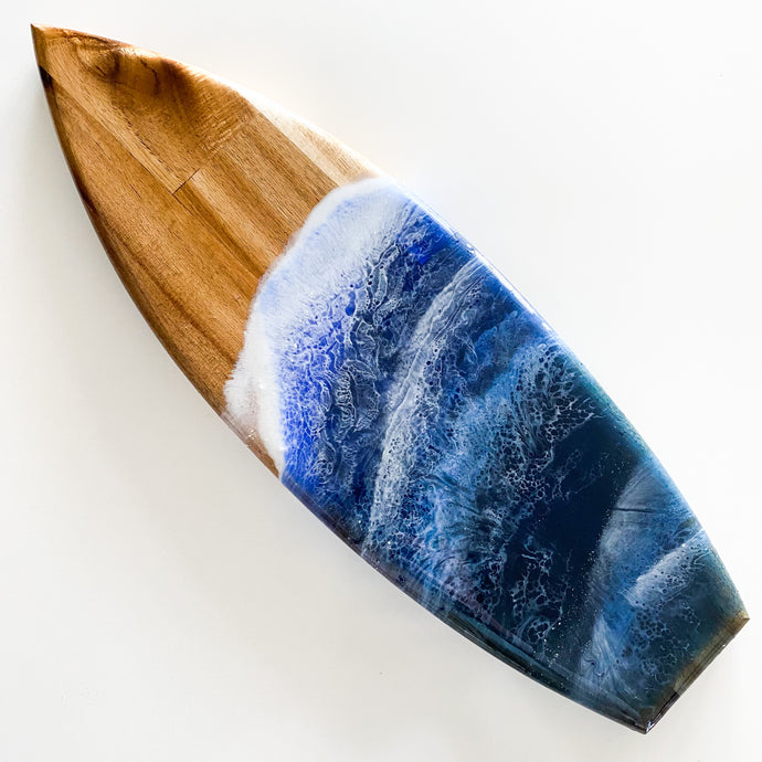 Small Wooden Surfboard Resin Art