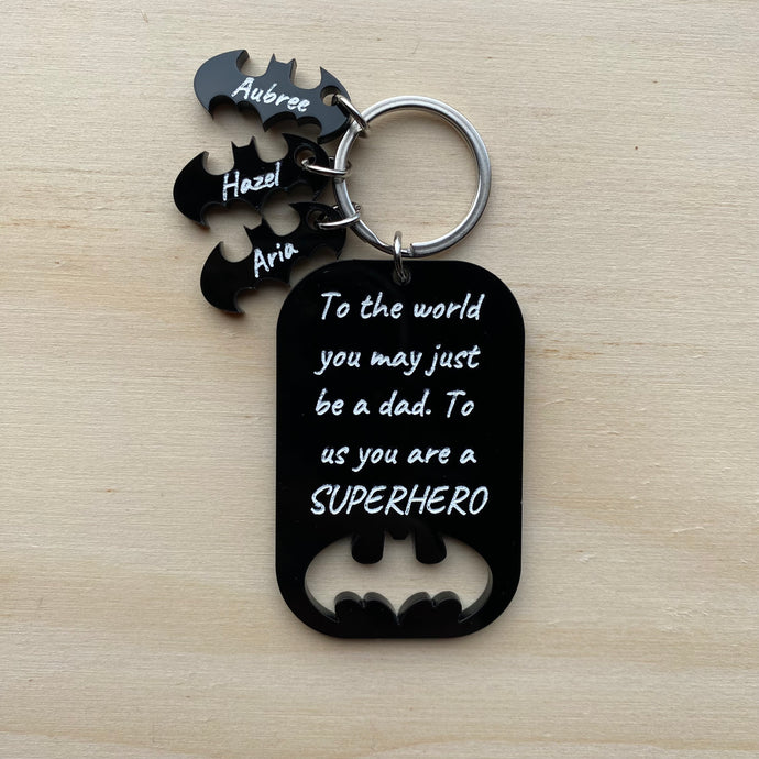 Super Hero Dad Keychain