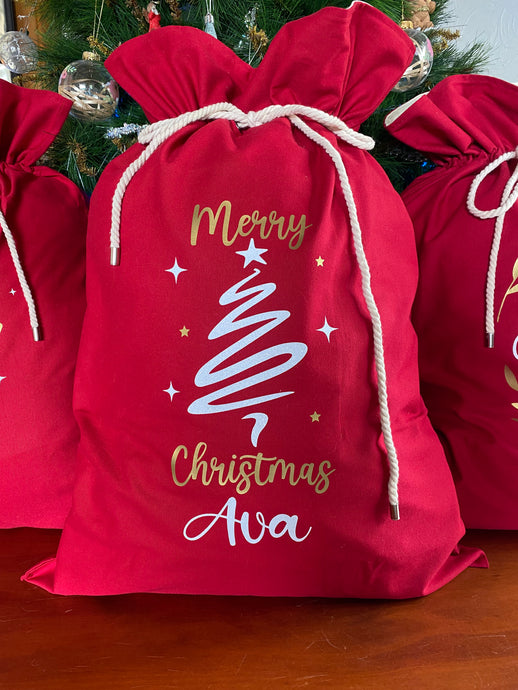 Personalised Santa Sack - Red