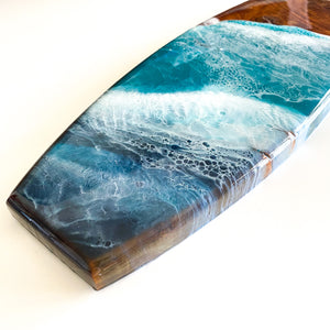 Small Wooden Surfboard Resin Art