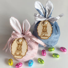 Load image into Gallery viewer, Velvet Bunny Gift Bag with Name Tag