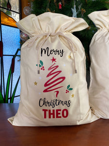 Personalised Santa Sack - Natural