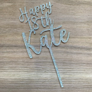 Cake Topper - Customisable Single Layer Acrylic