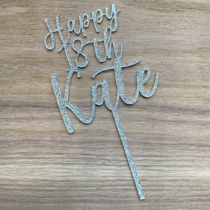 Cake Topper - Customisable Single Layer Acrylic