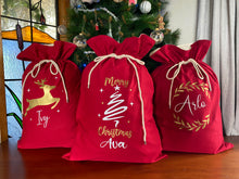 Load image into Gallery viewer, Personalised Santa Sack - Red
