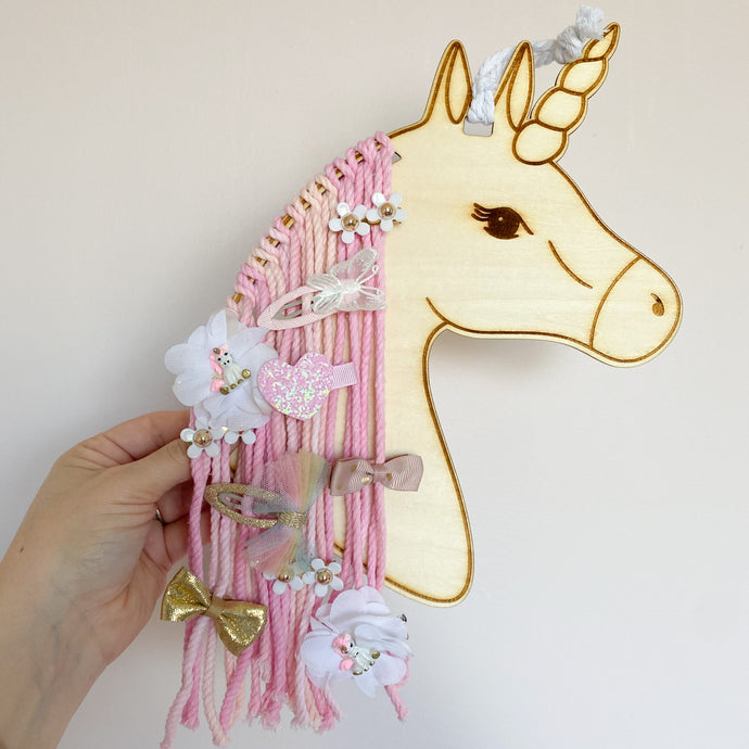 Unicorn Hanging Hair Clip Holder