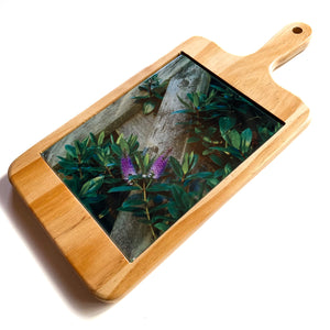 Serving Board with Ceramic Art Tile - Hebe Rustic Farm Gate