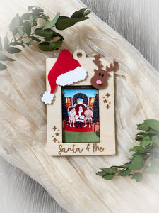 Santa and Us Photo Ornament