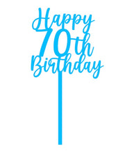 Load image into Gallery viewer, Happy 70th Birthday Cake Topper