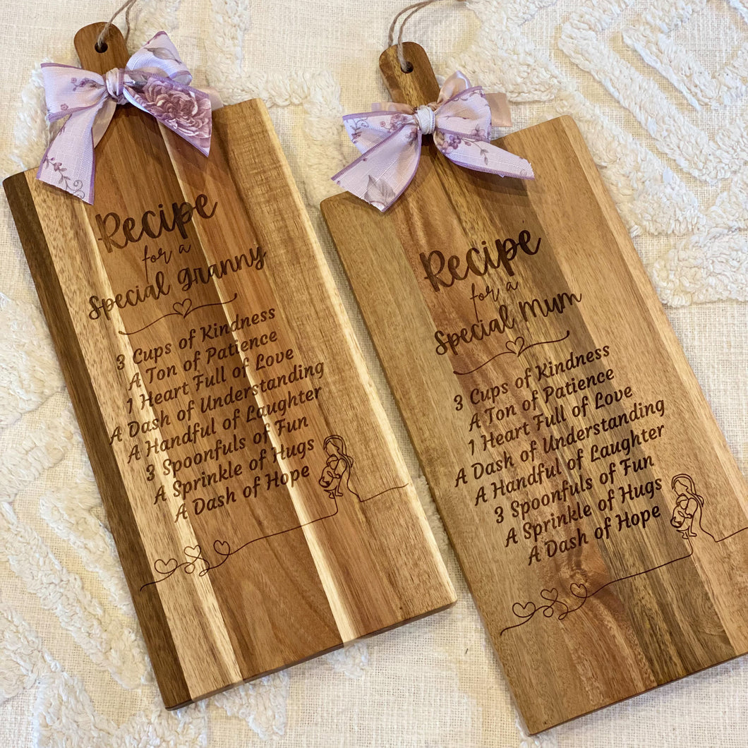 Serving Board - Recipe for a Special Mum