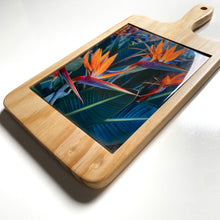 Load image into Gallery viewer, Serving Board with Ceramic Art Tile - Birds Of Paradise