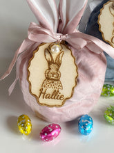 Load image into Gallery viewer, Velvet Bunny Gift Bag with Name Tag