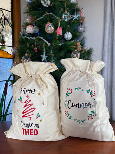 Personalised Santa Sack - Natural
