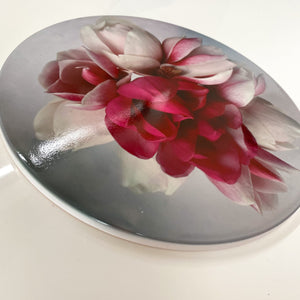 Ceramic Coaster Single - Magnolia Blooms 2 (circular)