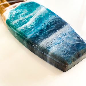Small Wooden Surfboard Resin Art