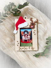 Load image into Gallery viewer, Santa and Us Photo Ornament