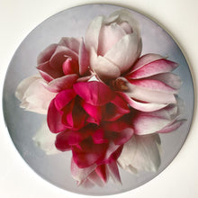 Load image into Gallery viewer, Ceramic Wall Art Tile 20cm - Magnolia Blooms 2 (circular)