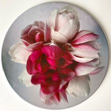 Load image into Gallery viewer, Ceramic Coaster Single - Magnolia Blooms 2 (circular)
