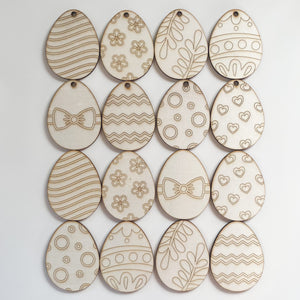 A Set of blank easter eggs to paint and decorate