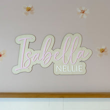 Load image into Gallery viewer, Double Name Plaque - Acrylic and Wood