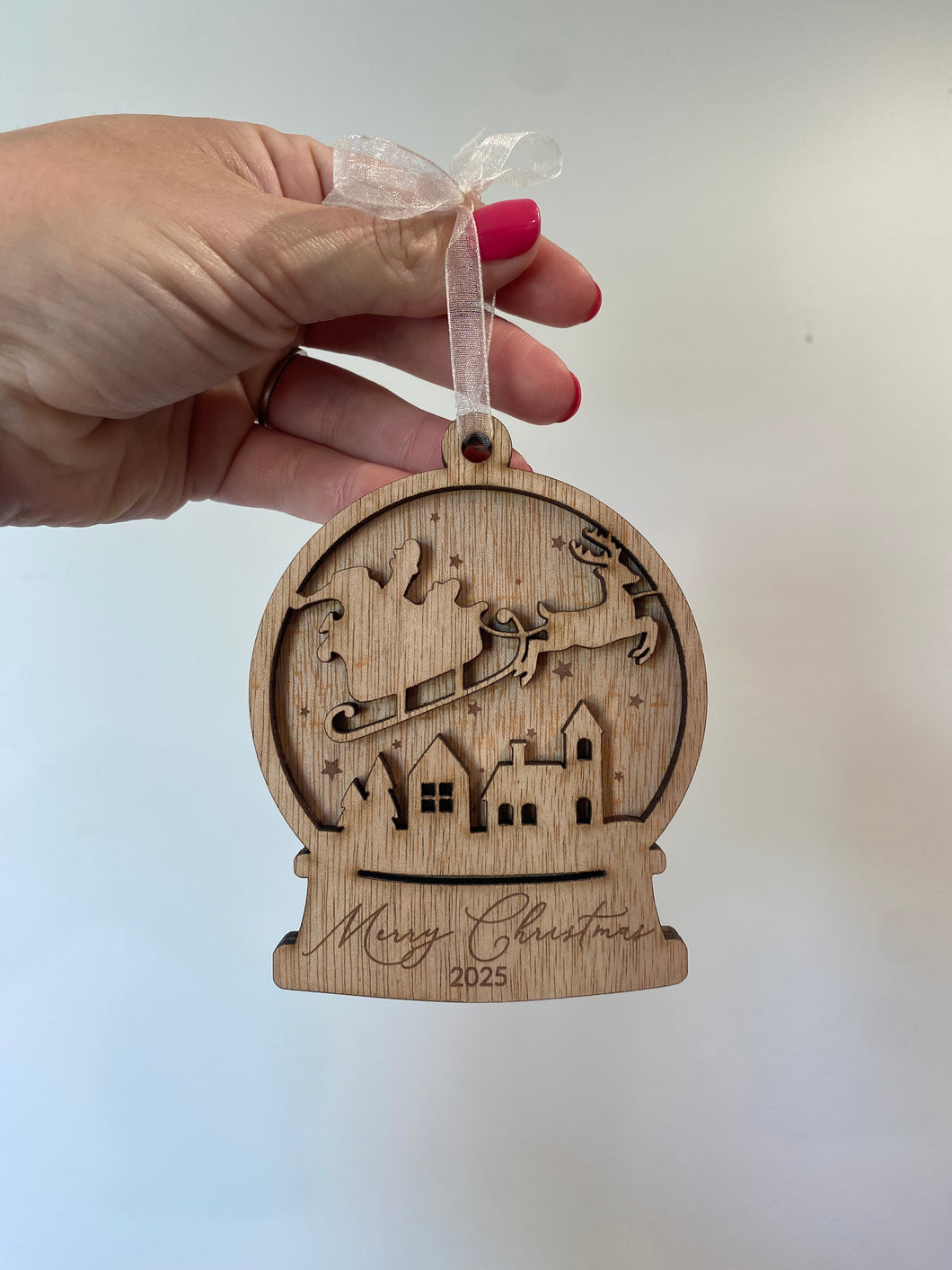 Santa Snow Globe Decoration