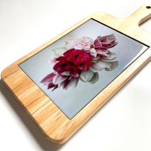 Load image into Gallery viewer, Serving Board with Ceramic Art Tile - Magnolia Blooms