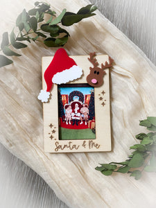 Santa and Us Photo Magnet