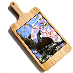 Serving Board with Ceramic Art Tile - Tui Blossom
