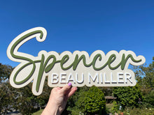 Load image into Gallery viewer, Double Name Plaque - Acrylic and Wood