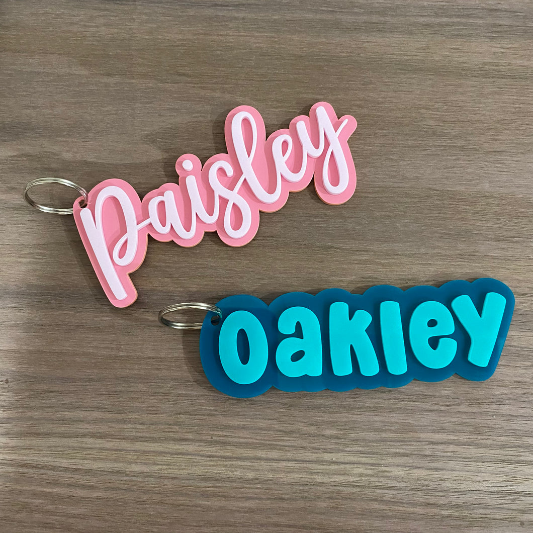 Double Layer Acrylic Bag Tag