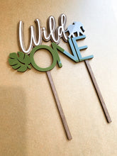 Load image into Gallery viewer, Birthday Cake topper wild one theme