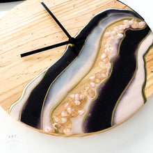 Load image into Gallery viewer, Geode Gemstone Wall Clock