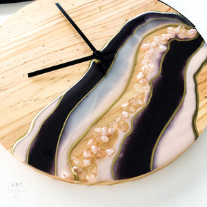 Geode Gemstone Wall Clock