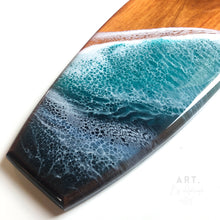 Load image into Gallery viewer, Med Wooden Surfboard Resin Art