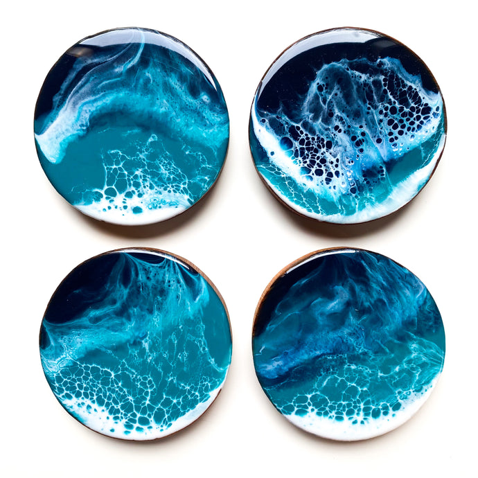 Ocean Wave Coasters set of 4