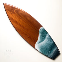Load image into Gallery viewer, Med Wooden Surfboard Resin Art