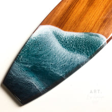 Load image into Gallery viewer, Med Wooden Surfboard Resin Art